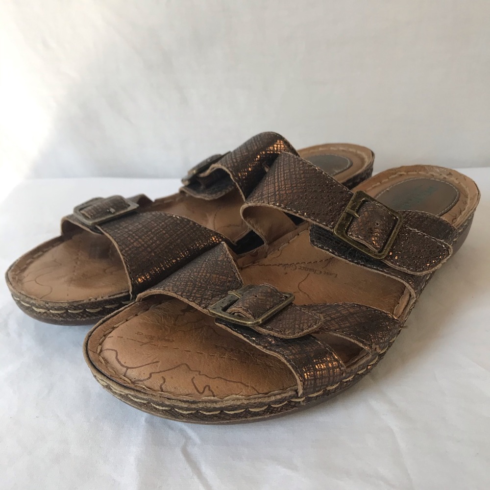 Montana Artisan Crafted Leather Sandals golden brown size 9